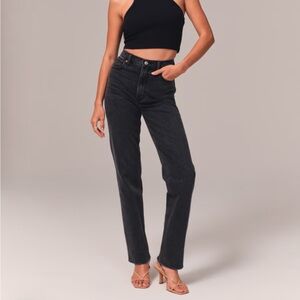 Abercrombie & Fitch Women’s Jeans 30/10 90s Straight Ultra High Rise Black Denim